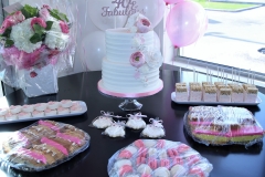 Pink and White  Dessert Table
