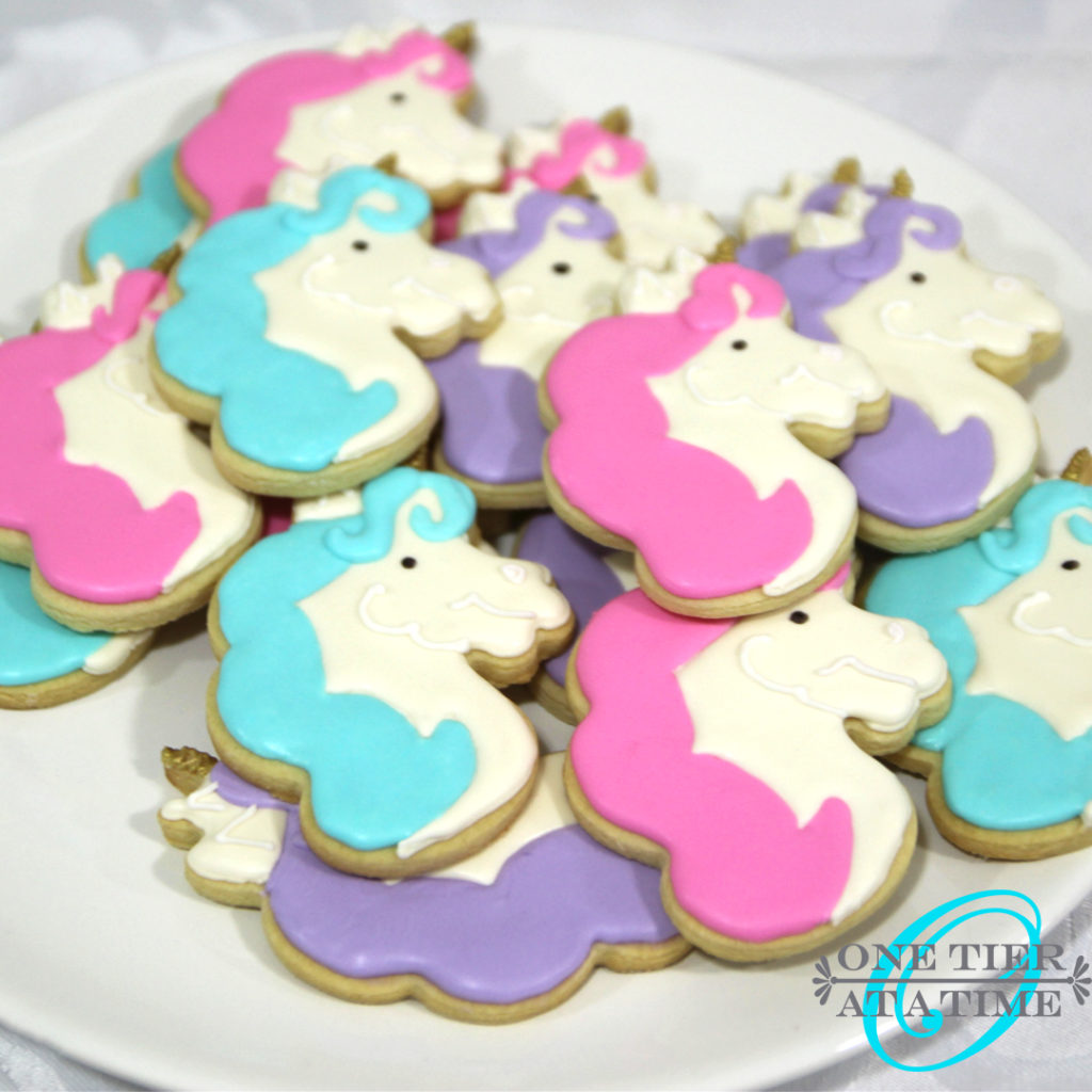 Unicorn shaped cookies
