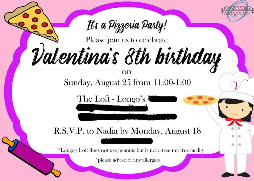 Cooking Pizza Party Invitation